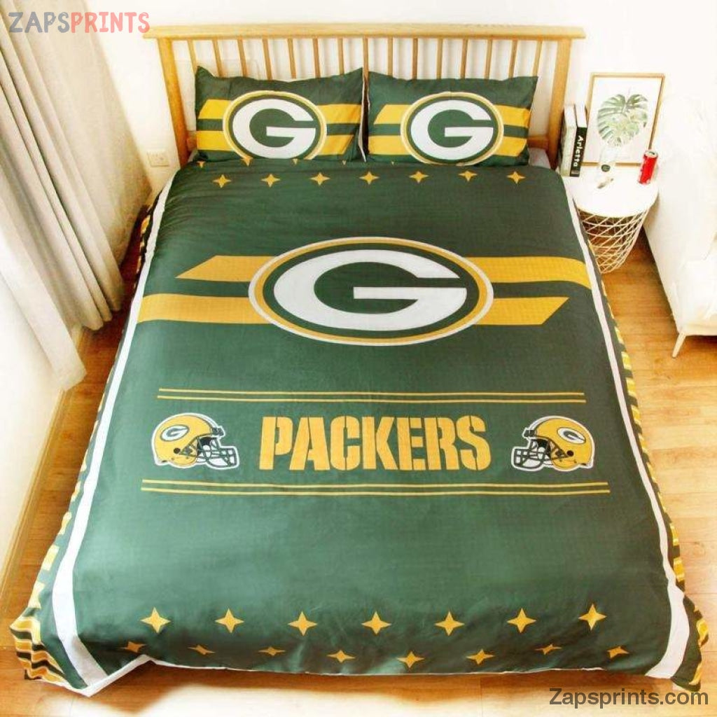 Green Bay Packers Logo V23 3D Printing Bedding Set Gift For Fan Football Lovers