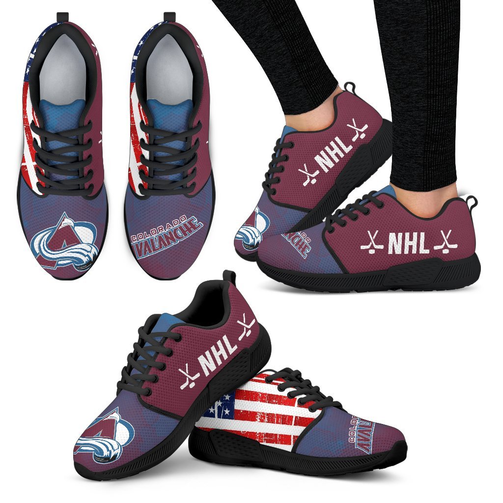 Awesome Fashion Colorado Avalanche Shoes Athletic Sneakers