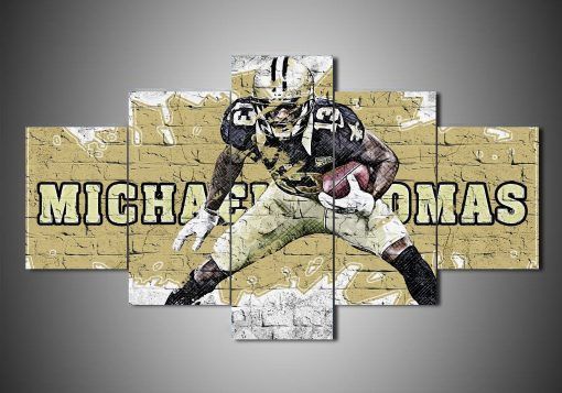 New Orleans Saints Michael Thomas Sport 5 Panel Canvas Art Wall Decor