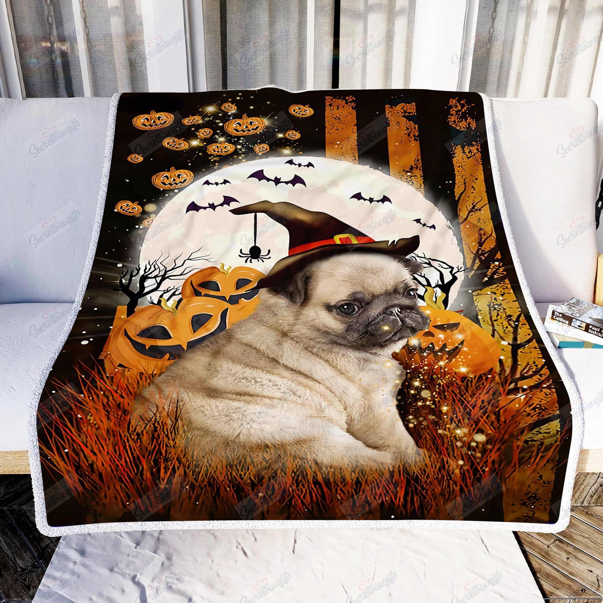 Pug Puppy Happy Halloween Ni0610174Kl Fleece Blanket