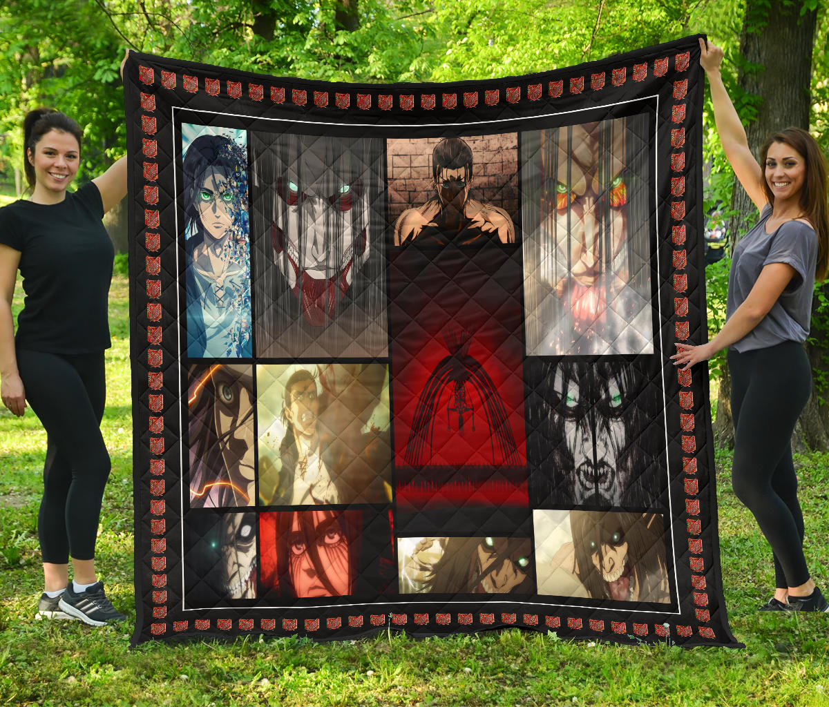 Eren Yeager Attack On Titan Premium Quilt Blanket Anime Home Decor Custom For Fans Na031801