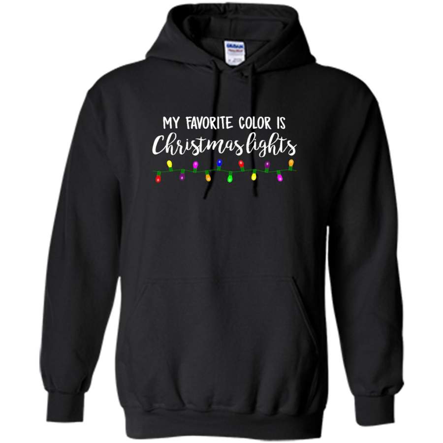 My Favorite Color Is Christmas Lights – Gildan Heavy Blend Hoodie
