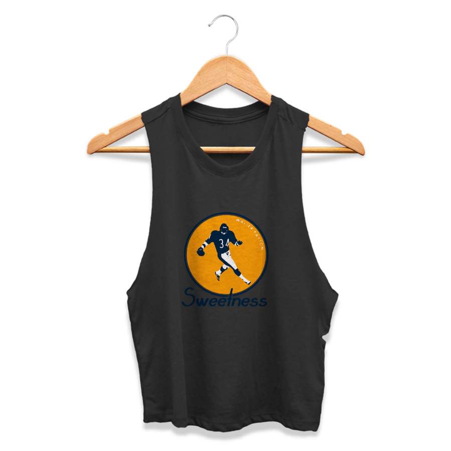 Walter Payton Vintage Unique Chicago Bears Cool CPY Womans Crop Tanktop Tee