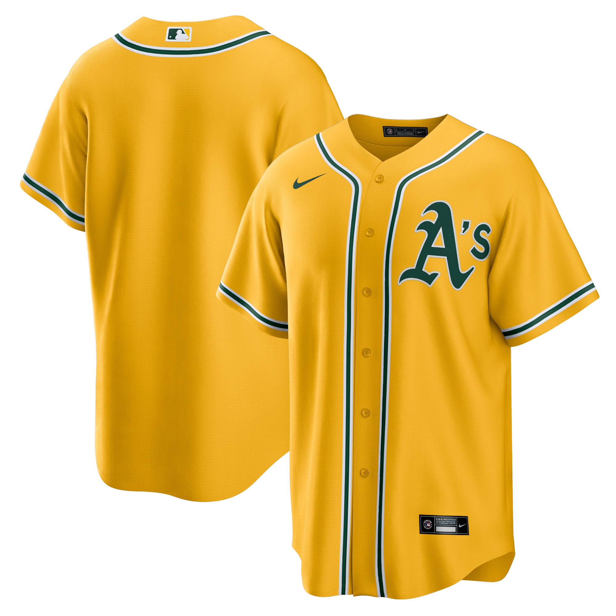 Oakland Athletics Alternate Replica Team Jersey – Gold