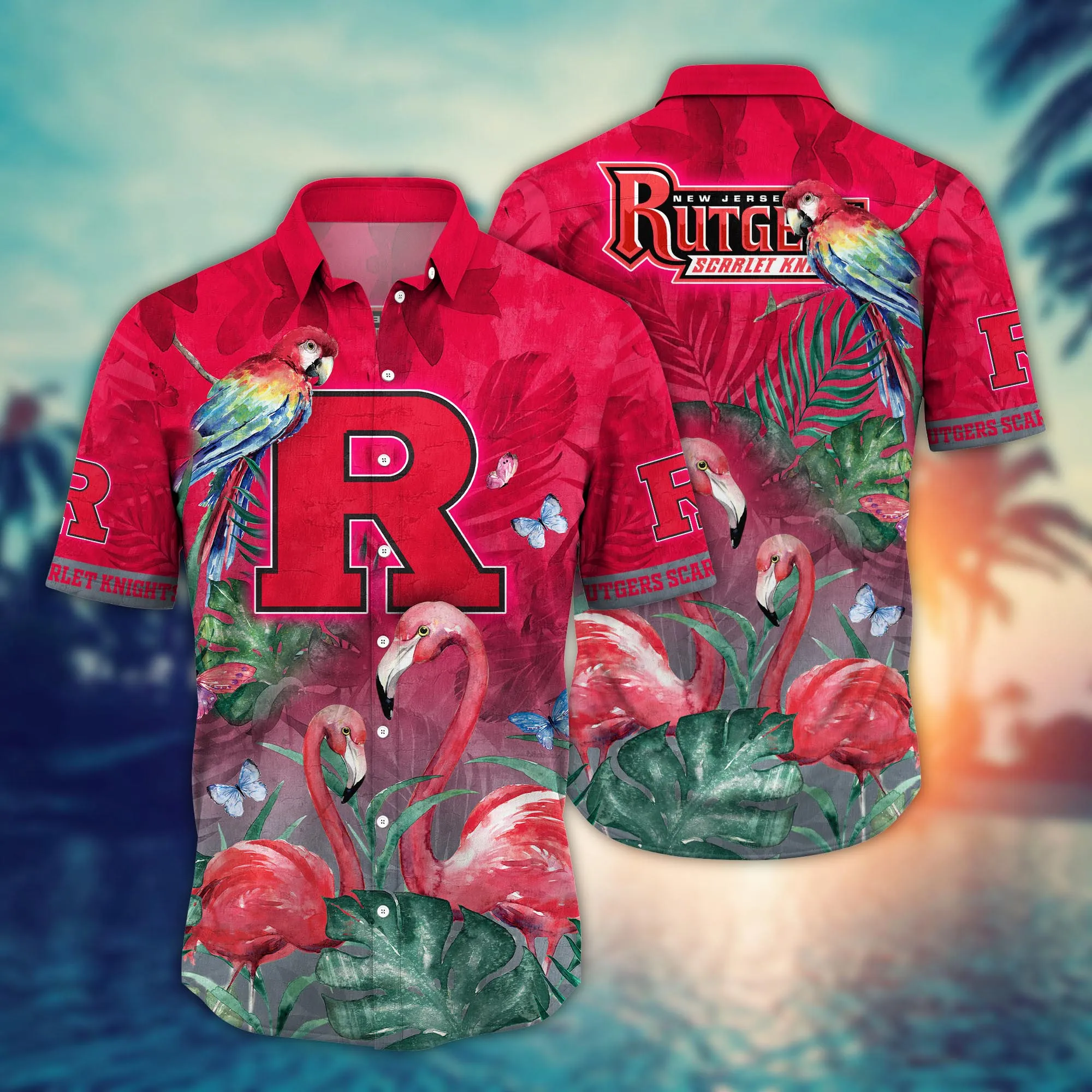 Rutgers Scarlet Knights NCCA Hawaiian Shirt Hot Season Aloha Shirt