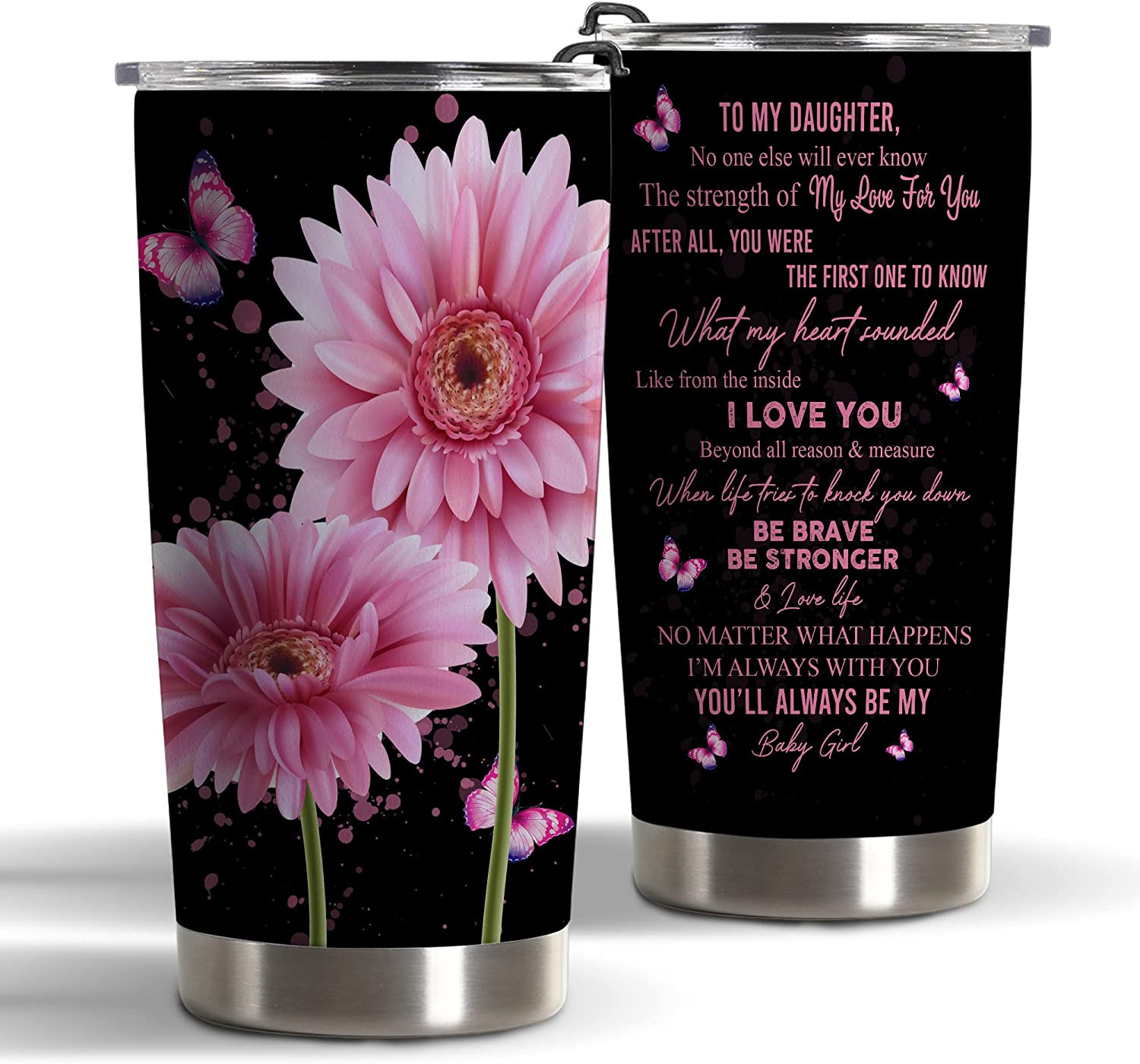 Daughter Tumbler  Gifts For Daughter From Mom – Birthday Gifts For Daughter – Mothers Day Gifts For Daughter – Daughter Birthday Presents For Women – Christmas Gifts Ideas For Daughter