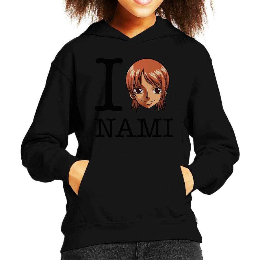 I Heart Nami One Piece Kid’s Hooded Sweatshirt