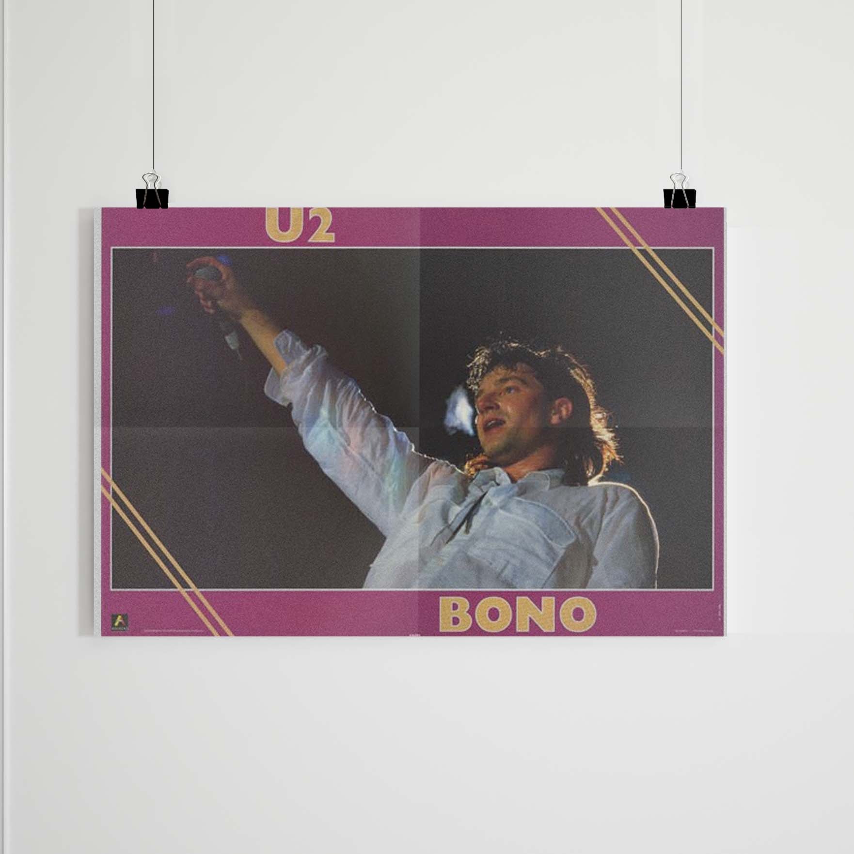 U2 Bono Live 1987 Poster