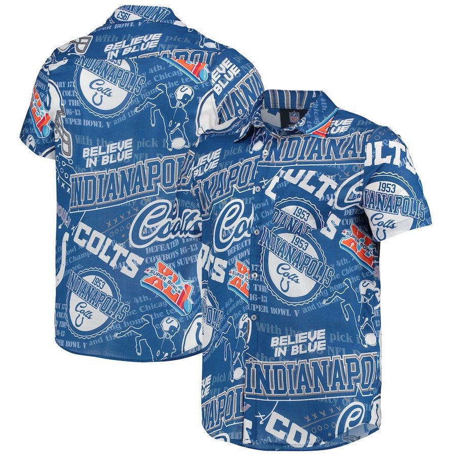 Indianapolis Colts Royal Thematic Hawaii Shirt Ha30094