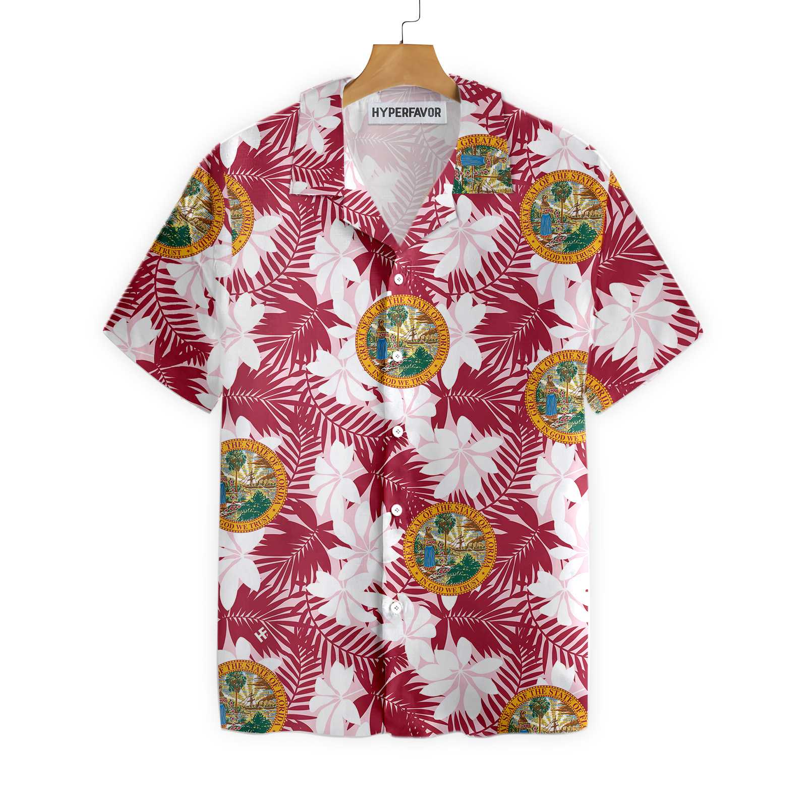 Florida Flag Seamless Pattern Usa Hawaii Shirt Ha8216