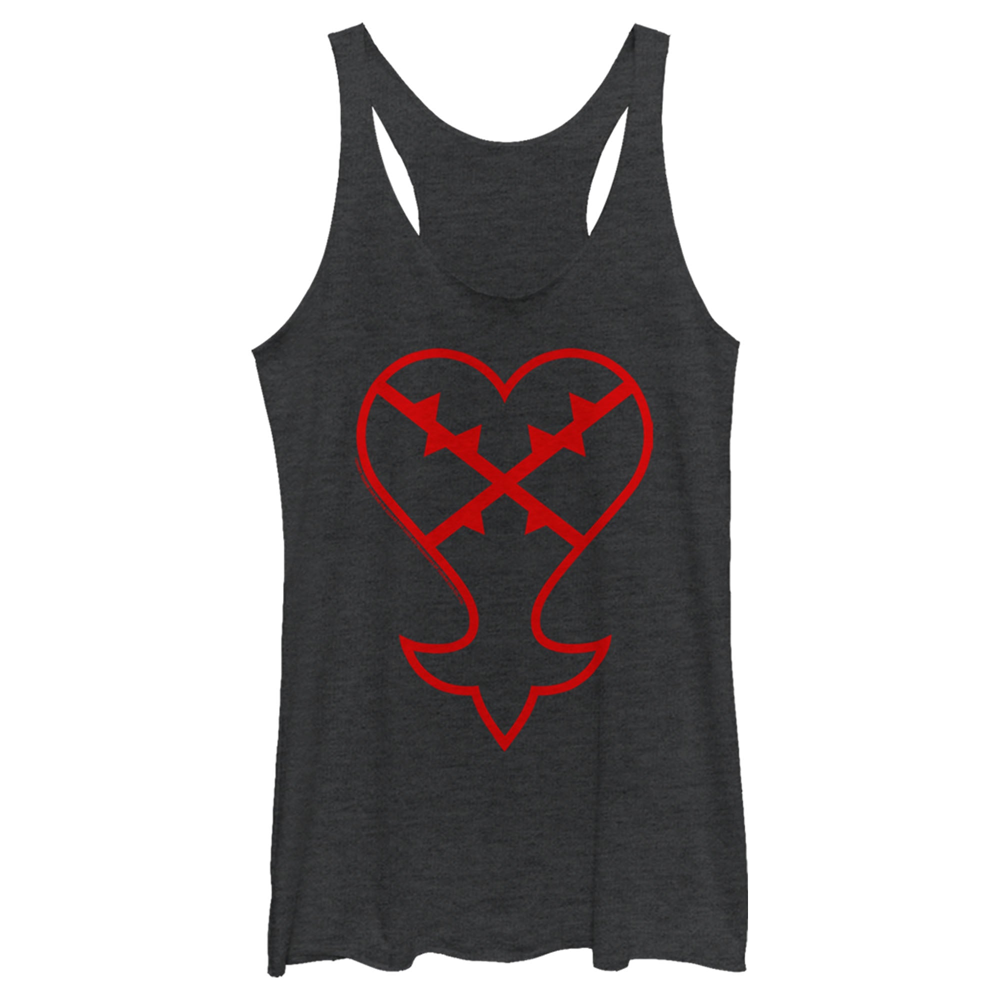 Women’S Kingdom Hearts 1 Inverted Evil Symbol Racerback Tank Top