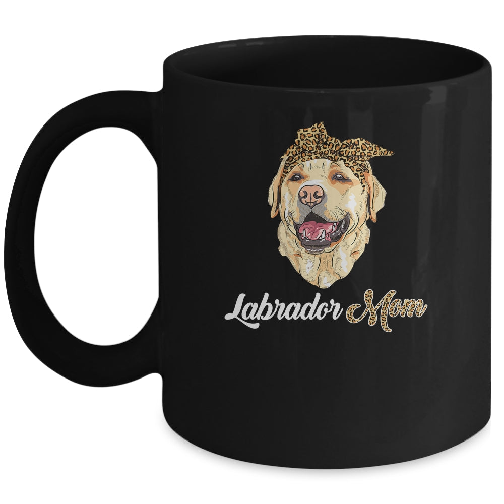 Cute Labrador Mom Leopard Dog Mom Mothers Day Mug