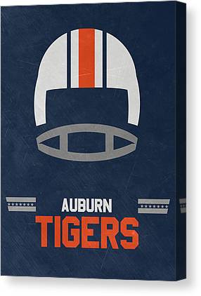 Auburn Tigers Vintage Football Art Joe Hamilton Canvas Print