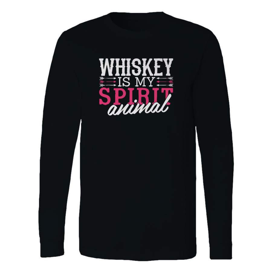 Whiskey Is My Spirit Animal Long Sleeve T-Shirt