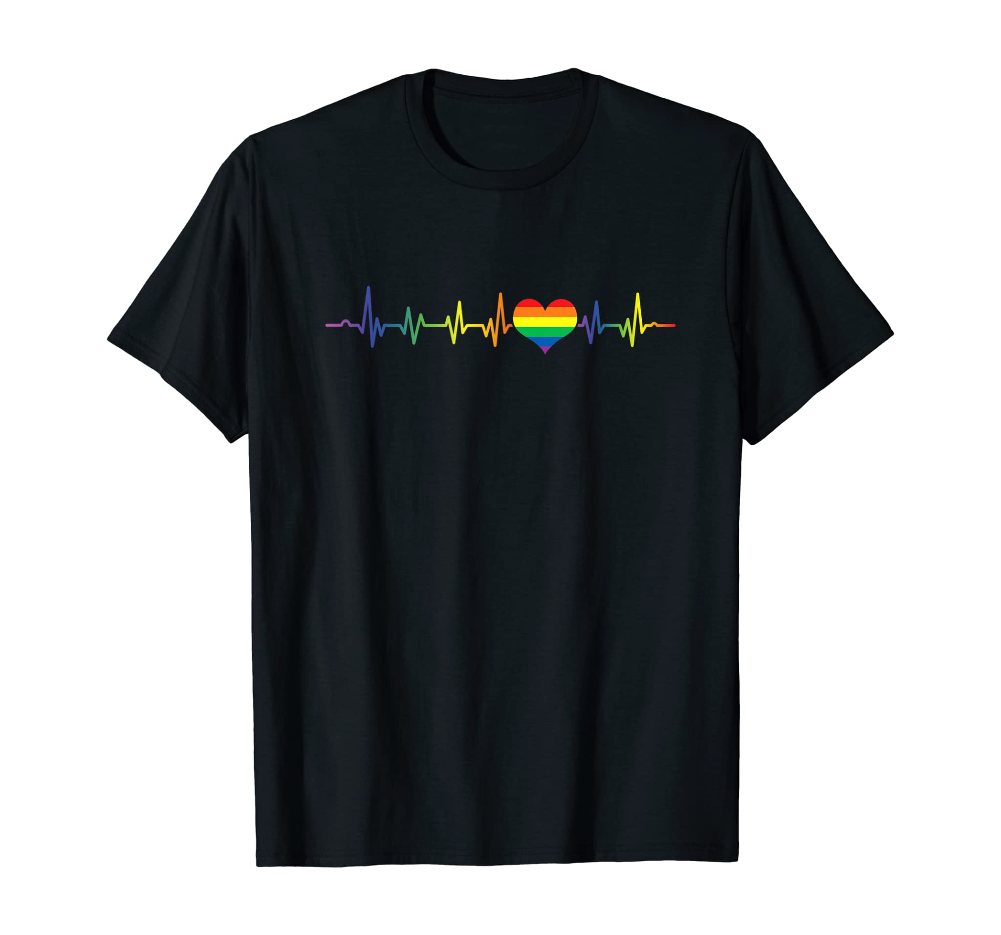 Gay Lesbian Lgbt Heartbeat Lgbt Pride Rainbow Parade T-Shirt