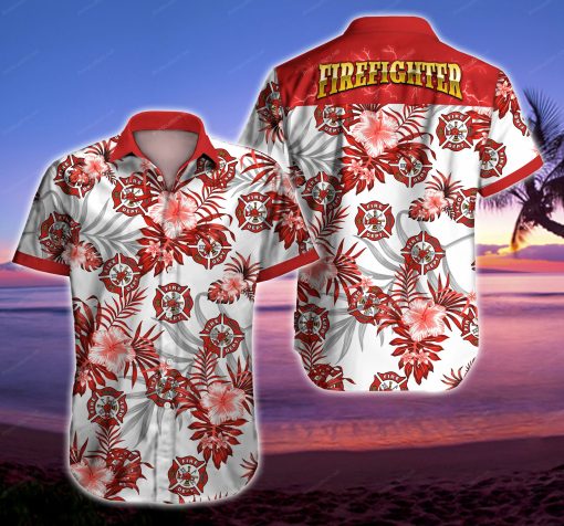 Tlab Firefighter Hawaiian Shirts For Men Ha8448