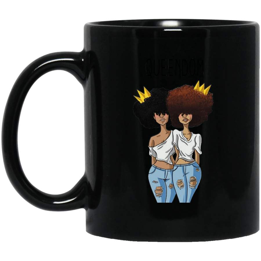 Queendom Mug African American Coffee Cup For Pro Black Melanin Women