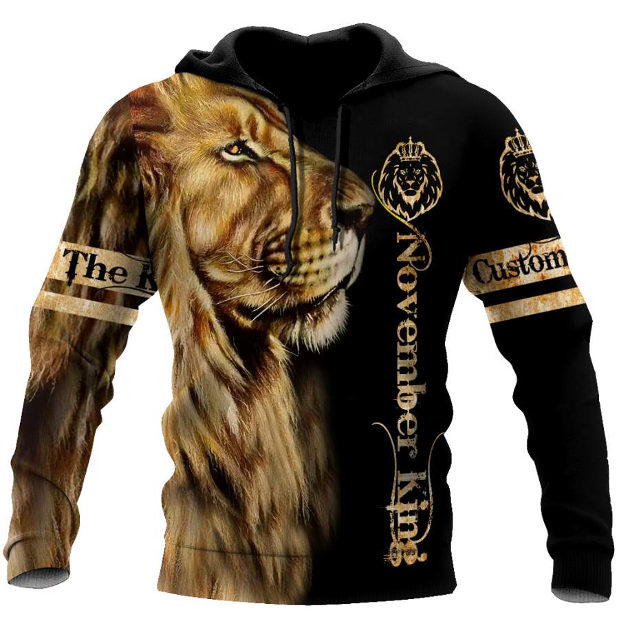 Custom Name November King 3D All Over Printed Shirt for Men and Women