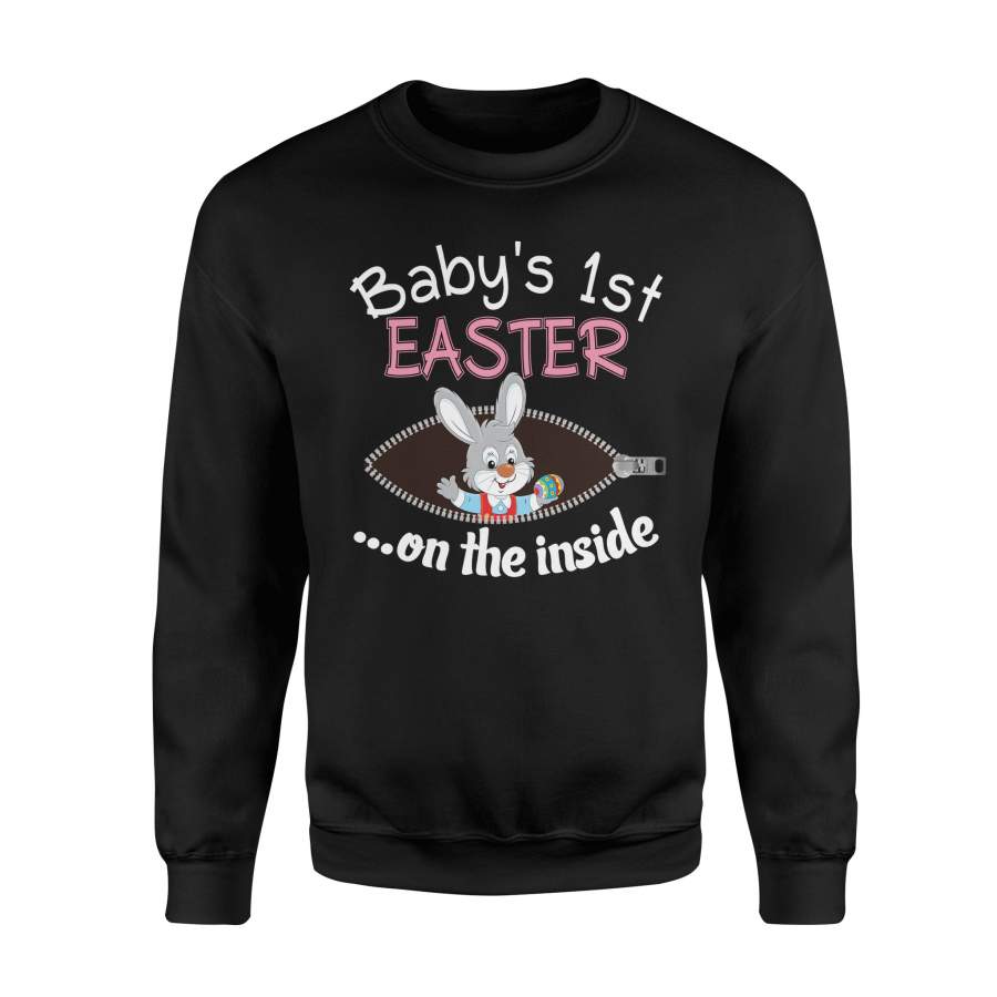 Baby 1st Easter On The Inside Bunny Pregnancy Sweatshirt