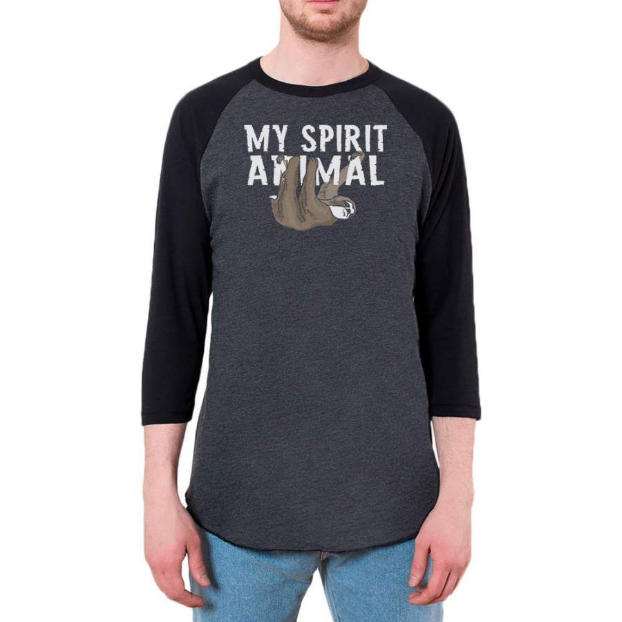 Sloth is My Spirit Animal Mens Raglan T Shirt