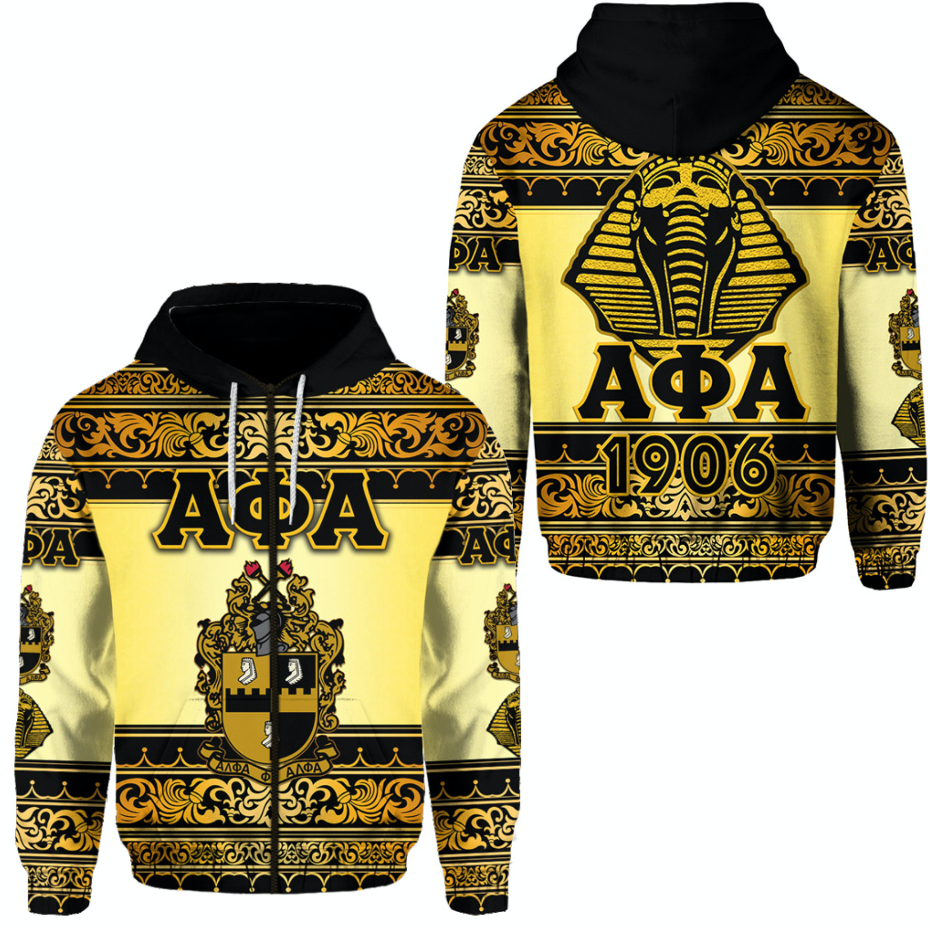 Alpha Phi Alpha Fraternity Zip Hoodie Vintage Vibes No.1 Lt8