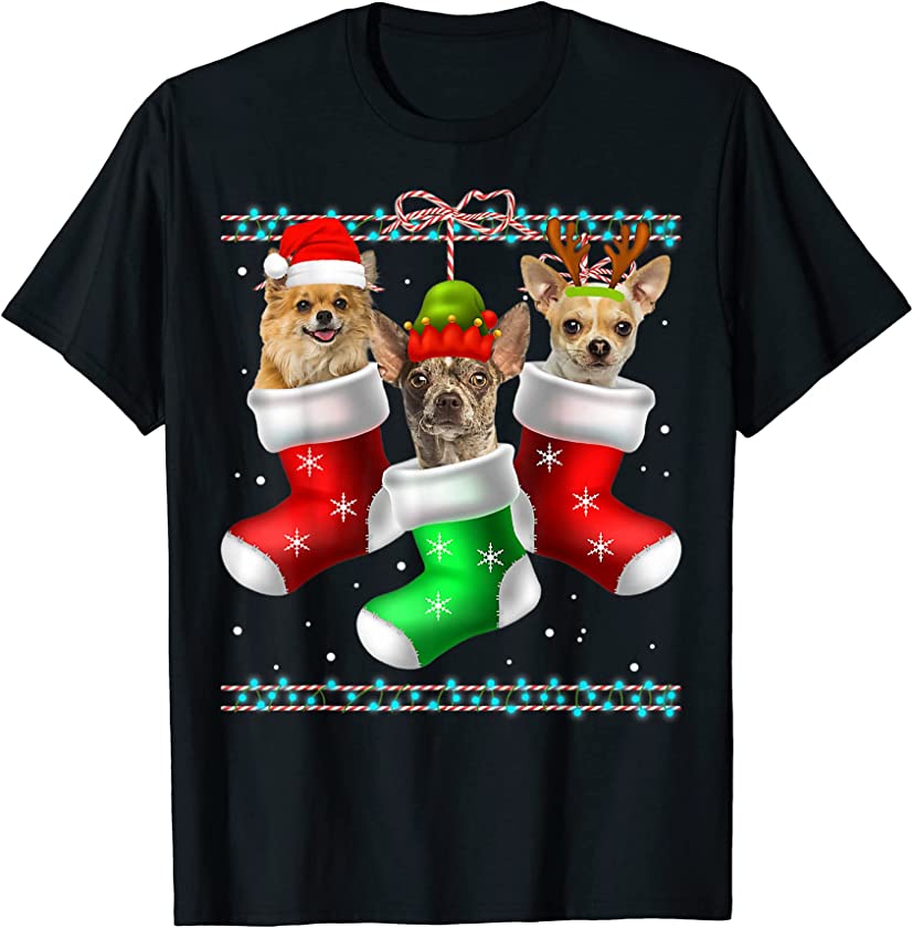 Wool Animal Chihuahua Xmas Pajama Pet Puppy Premium T-Shirt