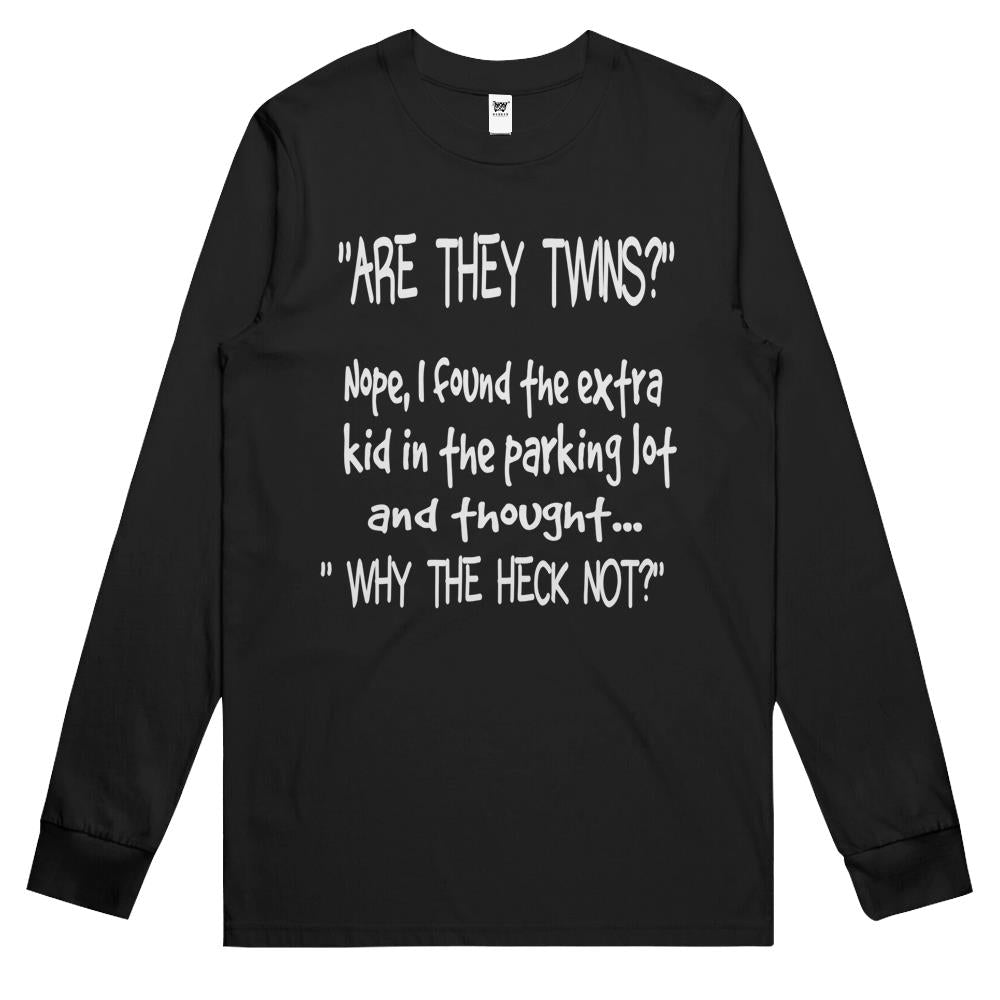 Are They Twins Funny Dad Daddy Parent Humor Joke Mens Father’S Day Gift Long Sleeve T Shirts