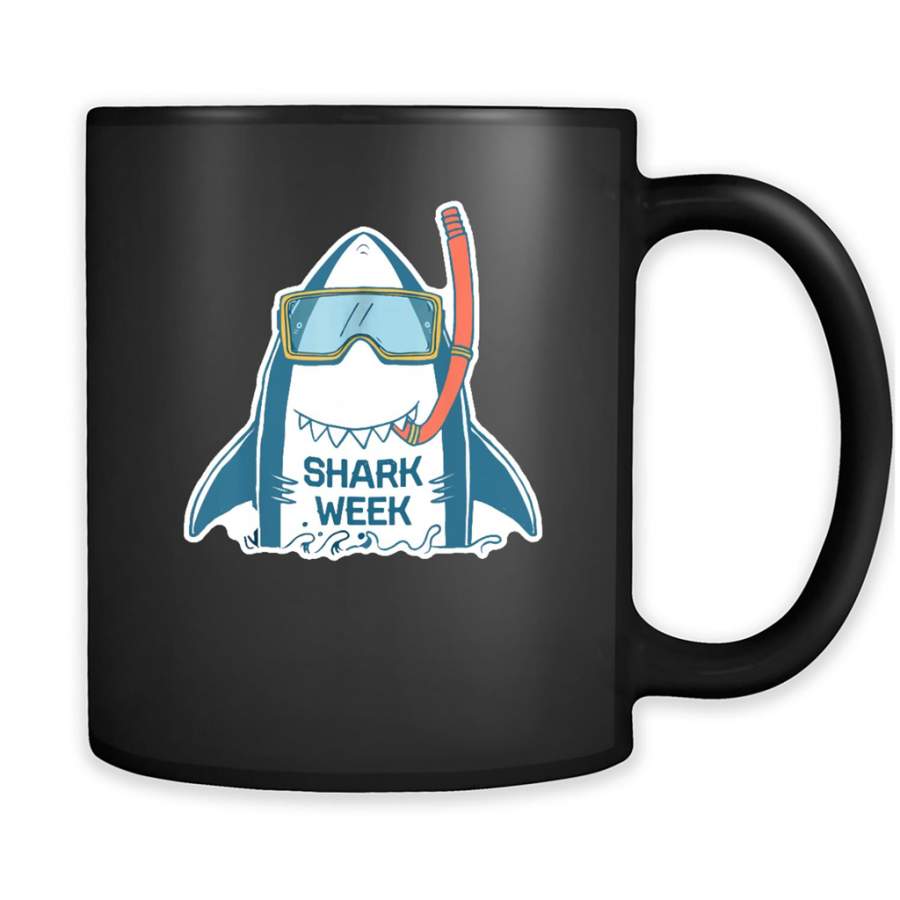 Week of The Shark New 2018 Novelty Graphic – Full-Wrap Coffee Black Mug