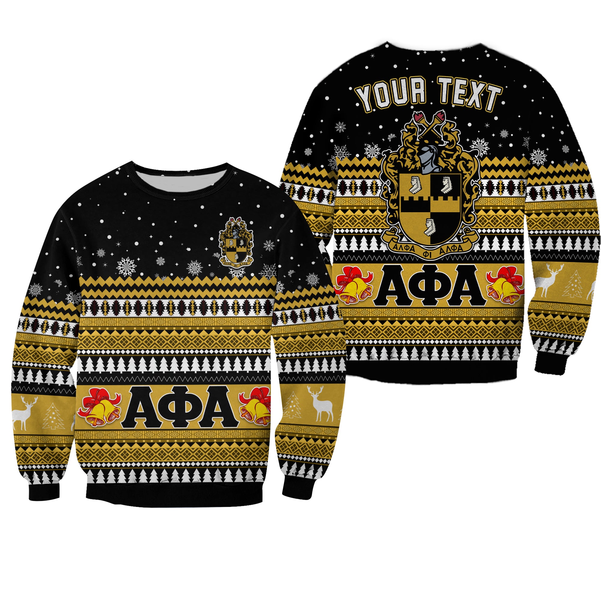 (Custom Personalised) Alpha Phi Alpha Christmas Sweatshirt African Pattern Lt13