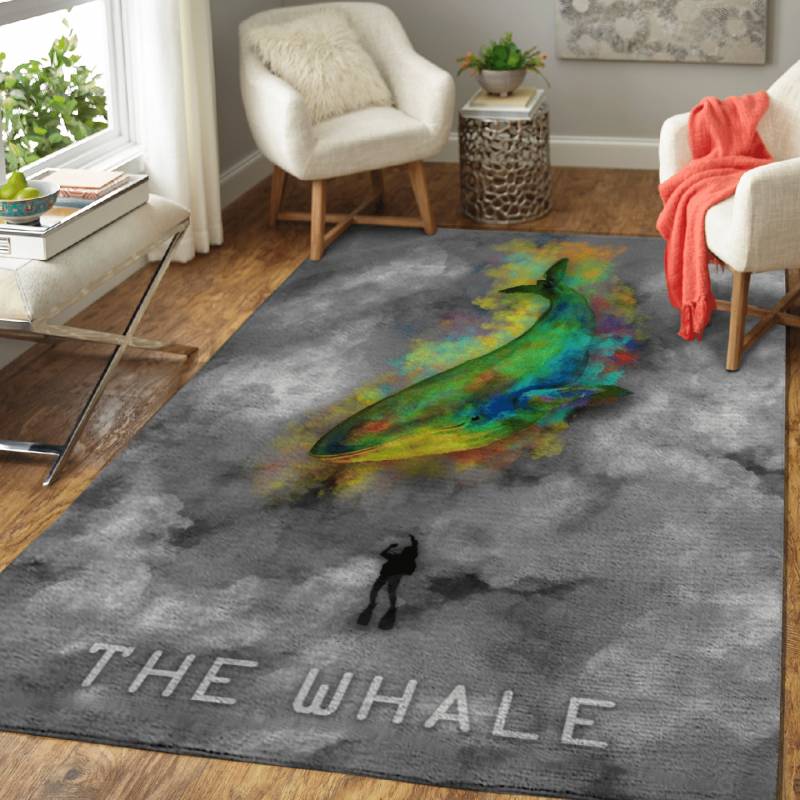 rainbow whale – Animals Area Rug Carpet