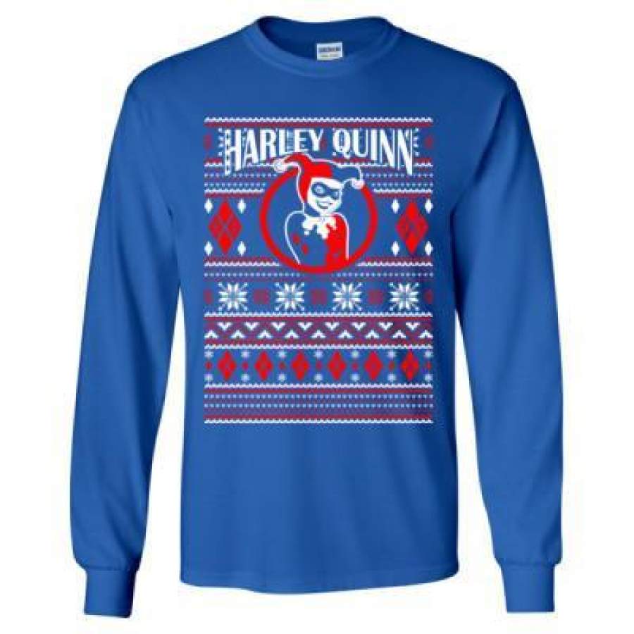 AGR Harley Quinn Ugly Christmas Sweater Xmas – Long Sleeve T-Shirt