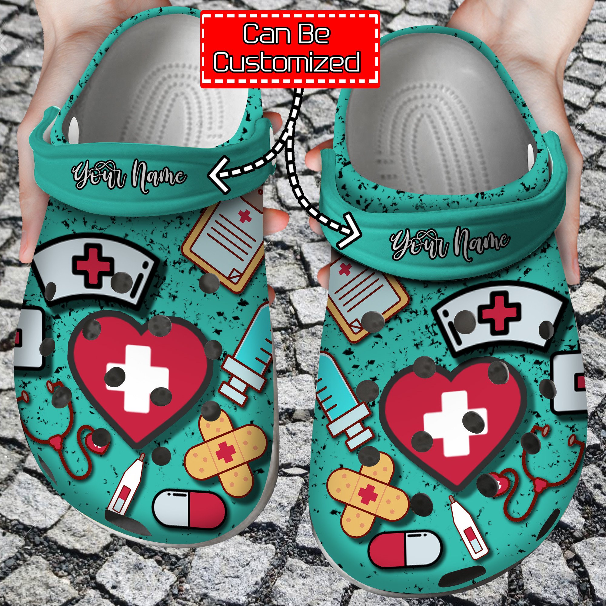 Nurse Crocs – Personalized Clogs Shoes With Symbols – Justbeperfect Shop
