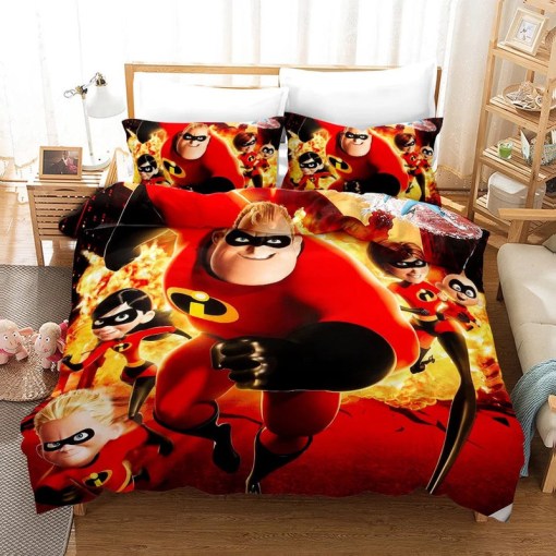 The Incredibles 1 Duvet Cover Pillowcase Home Decor 3D Bedding Set 5233