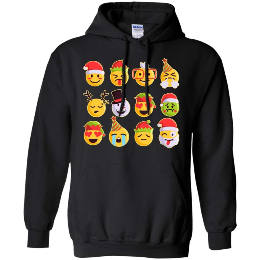 Christmas Emoji Emotion Ugly Xmas Hoodie