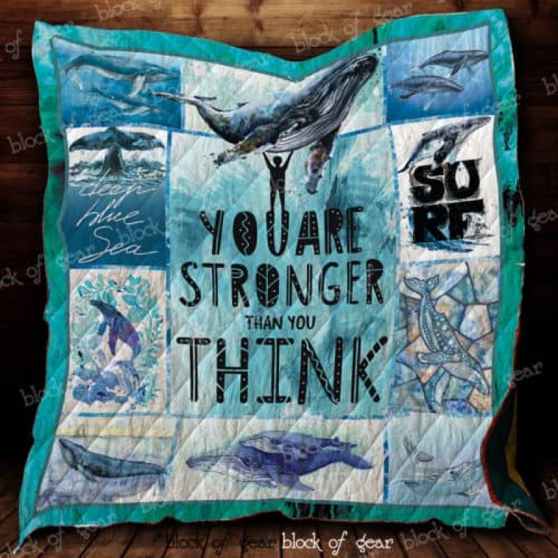 Humpback Whale You Are Stronger Than You Think Quilt D292 Block Of Gear™