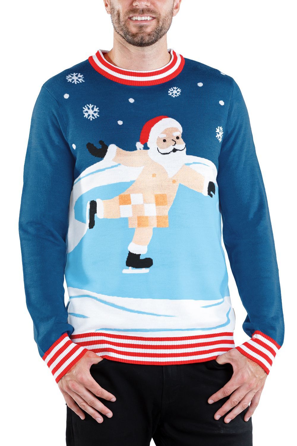 Tipsy Elves Men’S Censored Skater Ugly Christmas Sweater