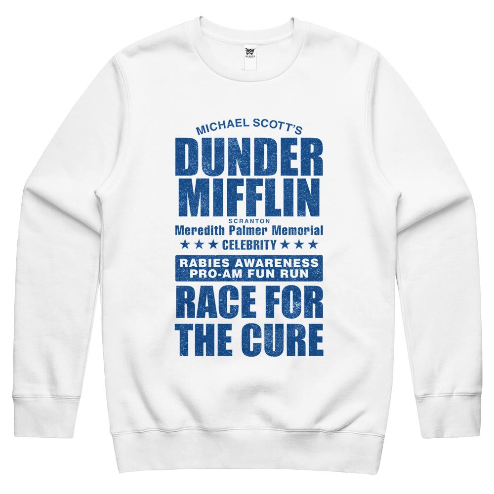 Dunder Mifflin Rabies Awareness Race For The Cure Crewneck Sweatshirt