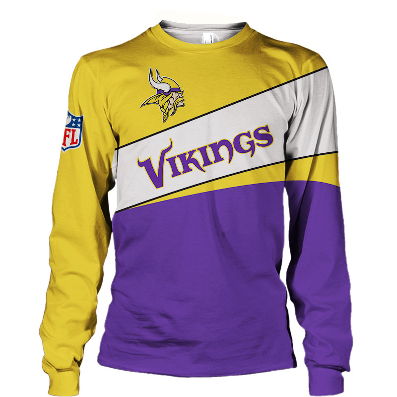 Minnesota Vikings Sweatshirt 3D Long Sleeve New Design