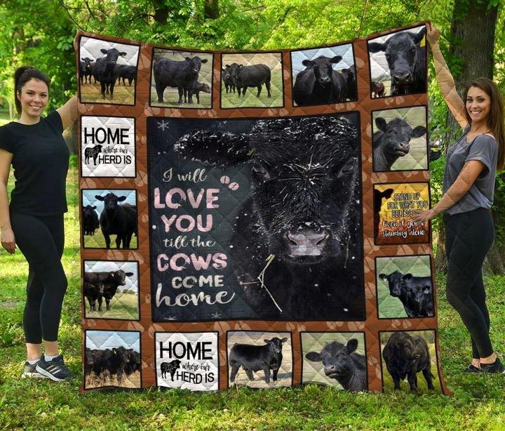 Angus Cow Quilt Blanket