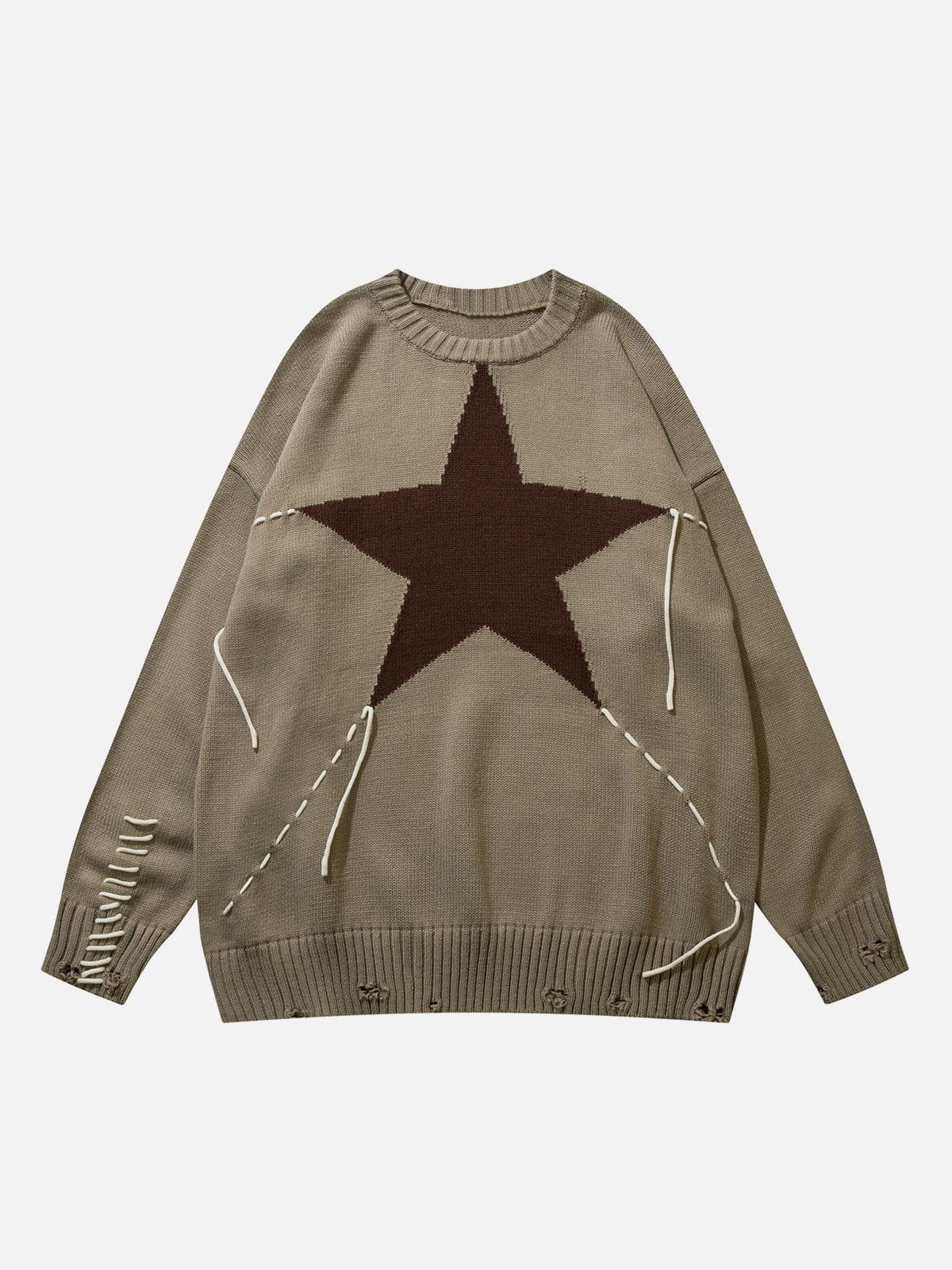 Talishko™ – Star Jacquard Breakage Sweater