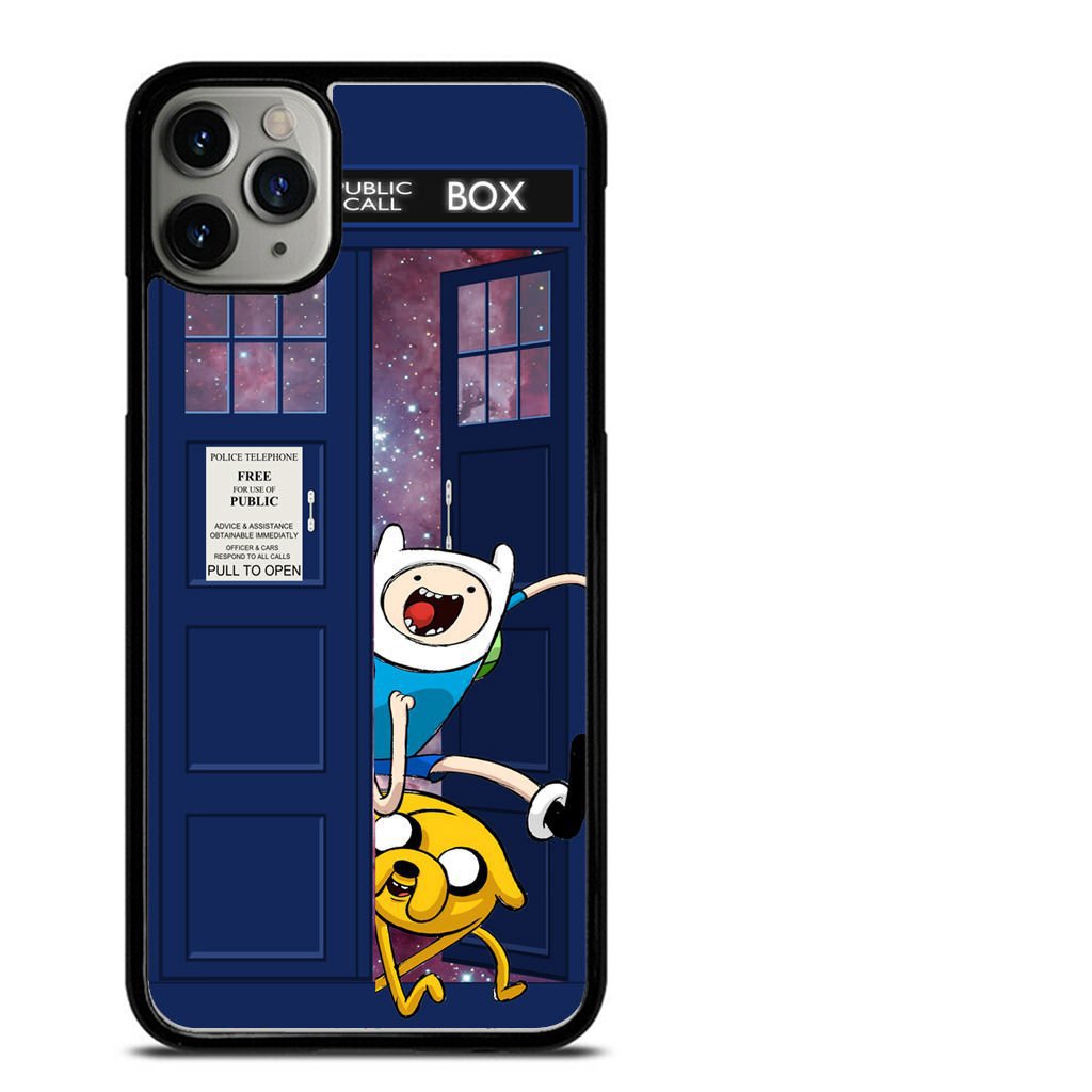 Adventure Time Jake Finn In Dr Who Tardis Call Box Galaxy Nebula 3D Case Phone Cases