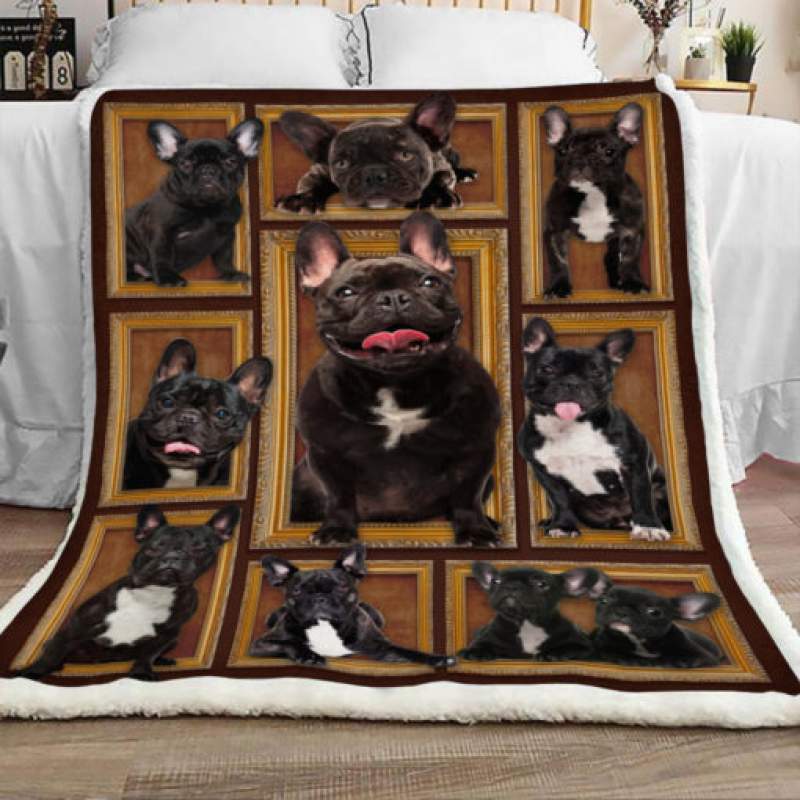 French Bulldog Sherpa Blanket JR2001 70O51