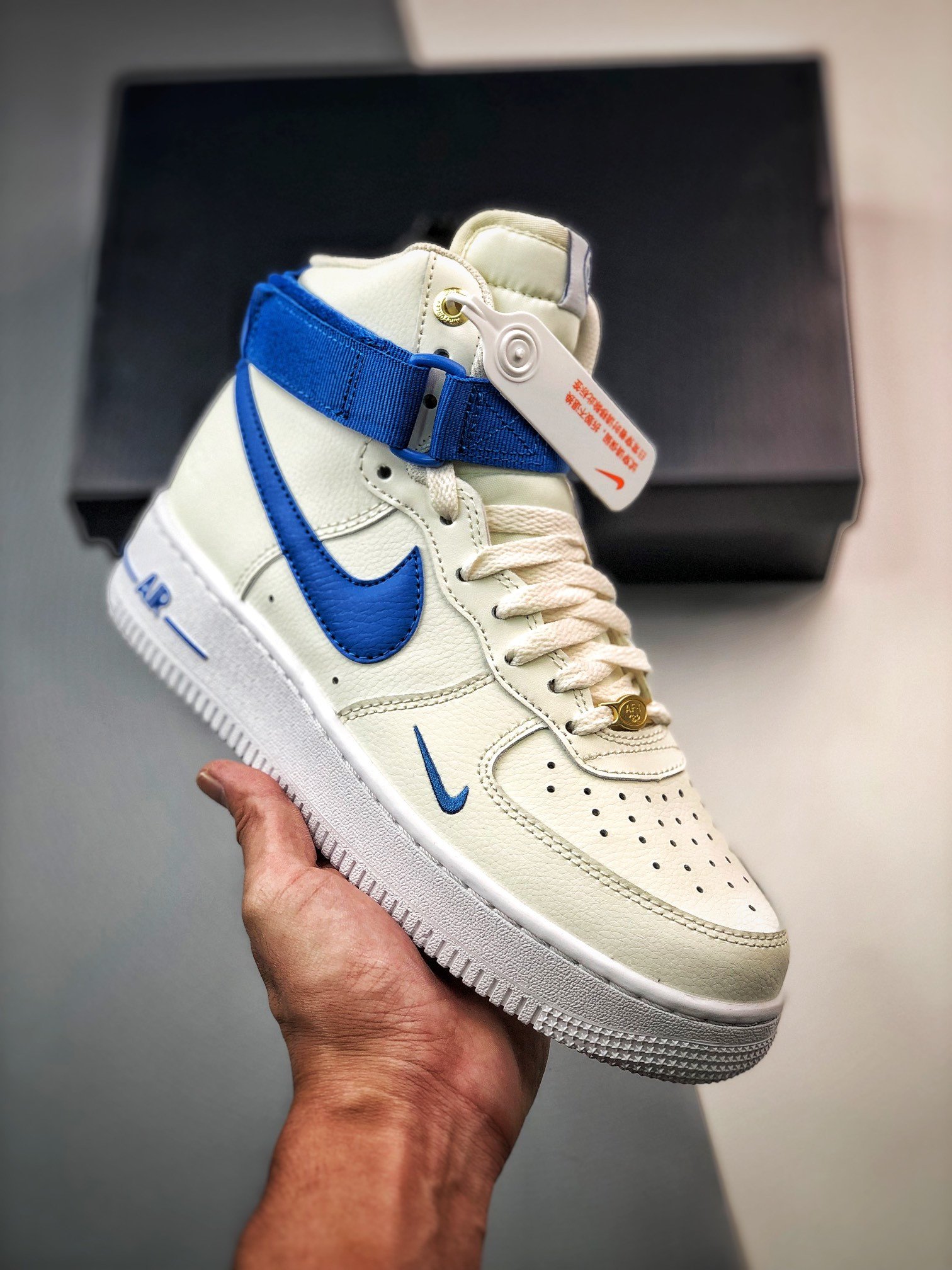 Nike Air Force 1 High 40th Anniversary White Blue DQ7584-100 5340581