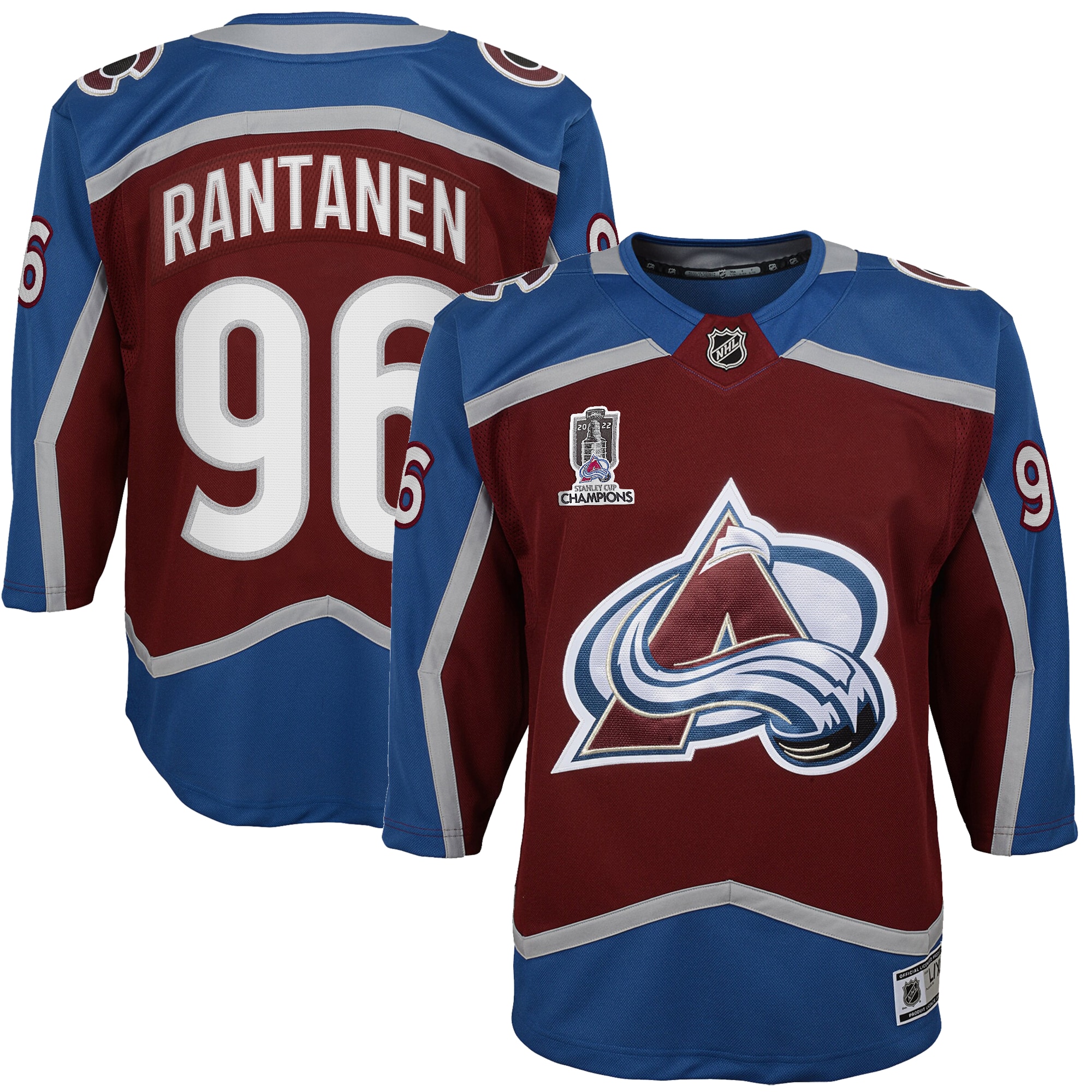 Mikko Rantanen Colorado Avalanche Youth Home 2022 Stanley Cup Champions Premier Player Jersey – Burgundy