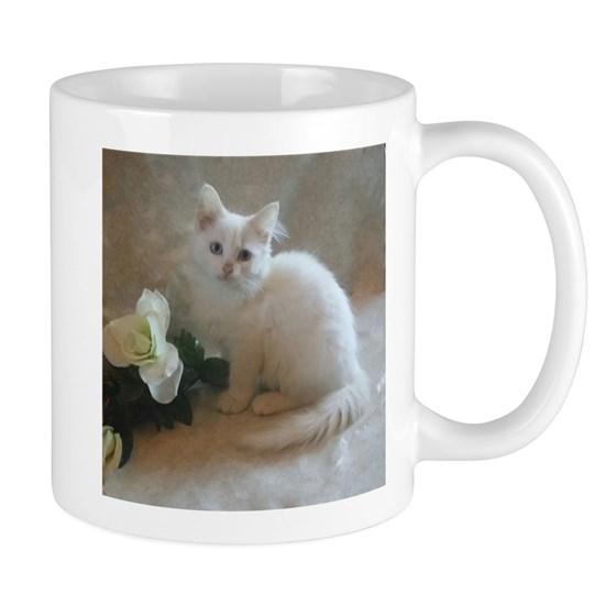 Cute Siberian Colorpoint White Kitten Mug