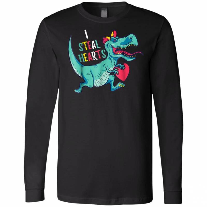 Valentines Day Dinosaur I Steal Hearts Tshirt Gifts For Boys