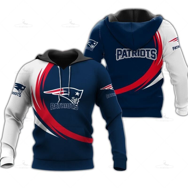 New England Patriots Hoodie Curve Graphic Gift For Men