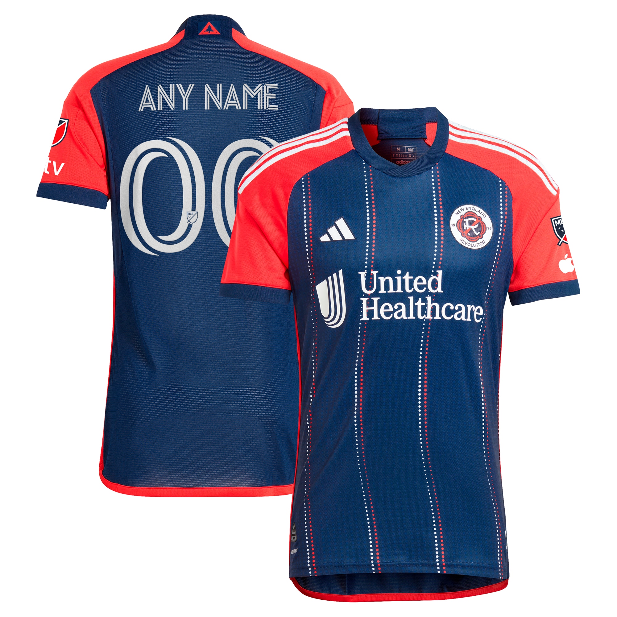 New England Revolution 2024 Boston Tea Party Authentic Custom Jersey  Navy