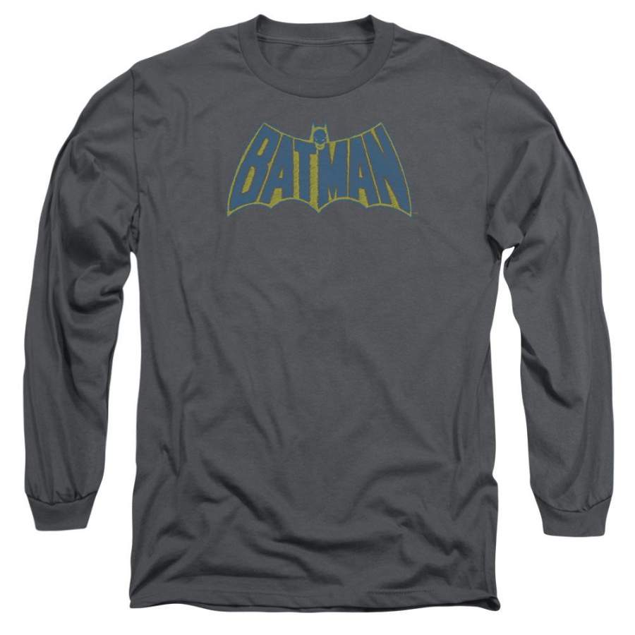 Batman – Sketch Logo Long Sleeve Adult 18/1