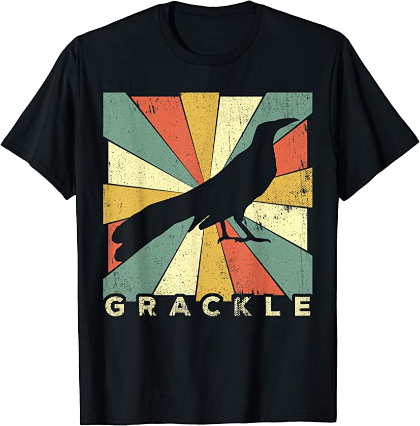 Vintage Grackle Bird Lover Retro Style Animal T-Shirt